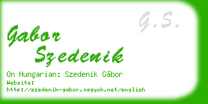 gabor szedenik business card